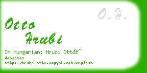 otto hrubi business card